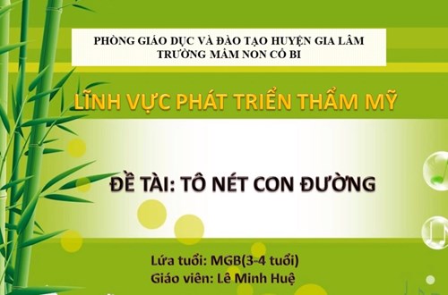 Tạo hình: Tô nét con đường - MGB